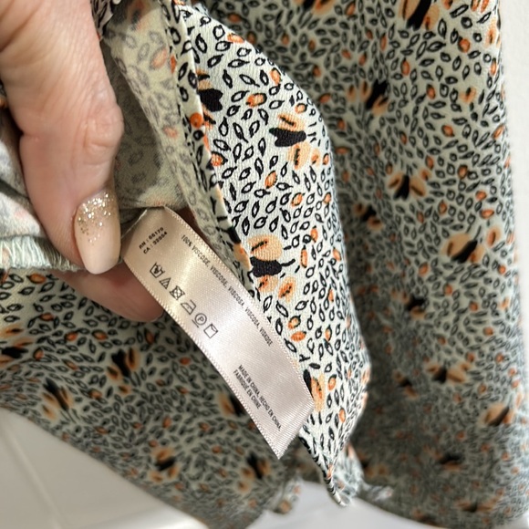 Anthropologie Floreat peach/navy blue on cream adjustable spaghetti stra… - Picture 14 of 16